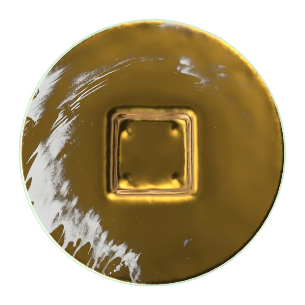 Dessert Plate in Pure Gold - Restaurant Plates - 3/4 View