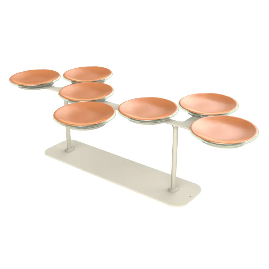 Dessert Plate With Stand in Apricot Crush - Tea Stands - 3/4 View