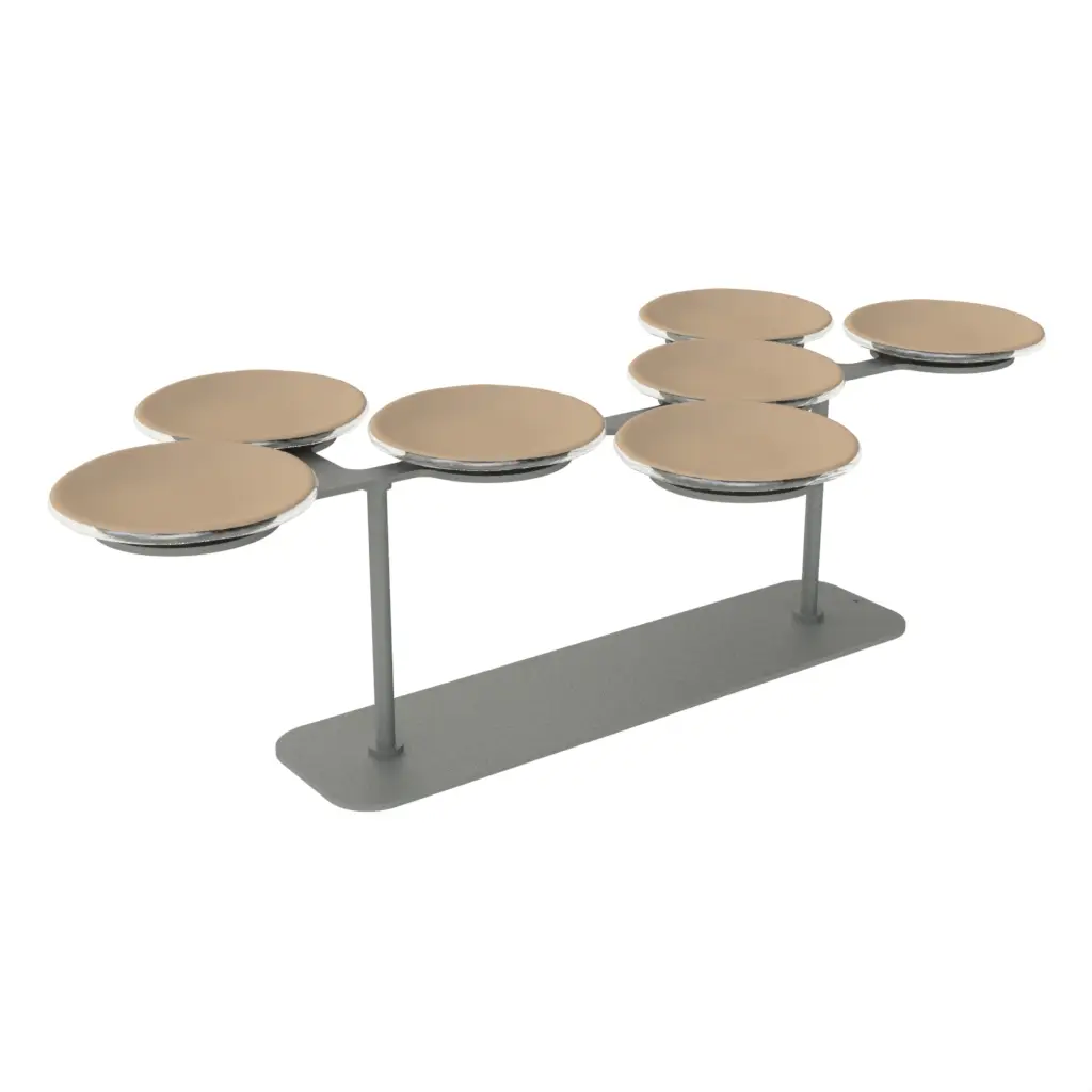 Dessert Plate With Stand in Almond Beige - Tea Stands - 3/4 View