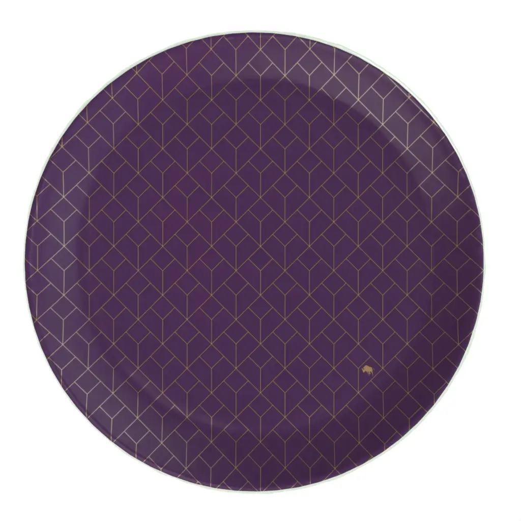 Dinner Plate Charger in Amethyst Purple - Fine Dining Tableware - 3/4 View