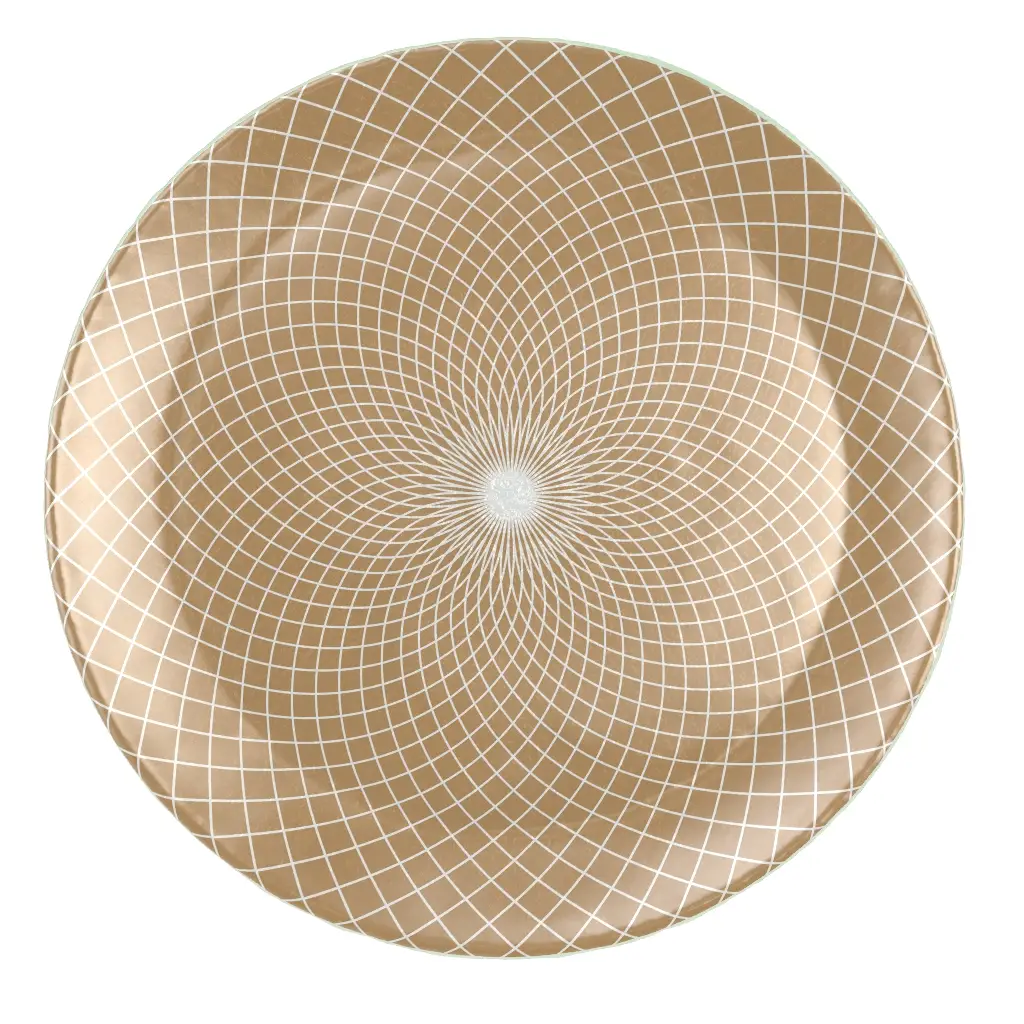 Dinner Plate Charger in Old Gold - Fine Dining Tableware - 3/4 View