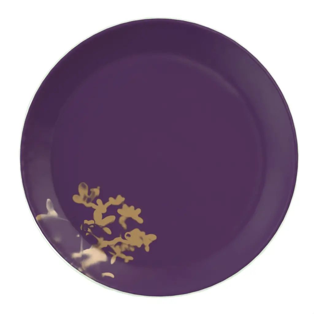 Dinner Plate Charger in Amethyst Purple - Fine Dining Tableware - 3/4 View