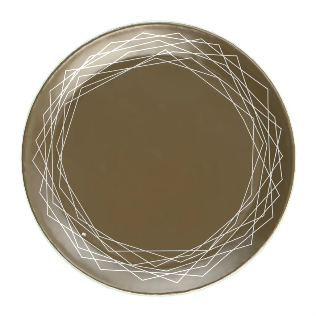Dinner Plate Charger in Olive Green - Fine Dining Tableware - 3/4 View