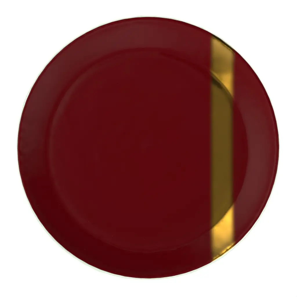 Dinner Plate Charger in Andorra Red - Fine Dining Tableware - 3/4 View