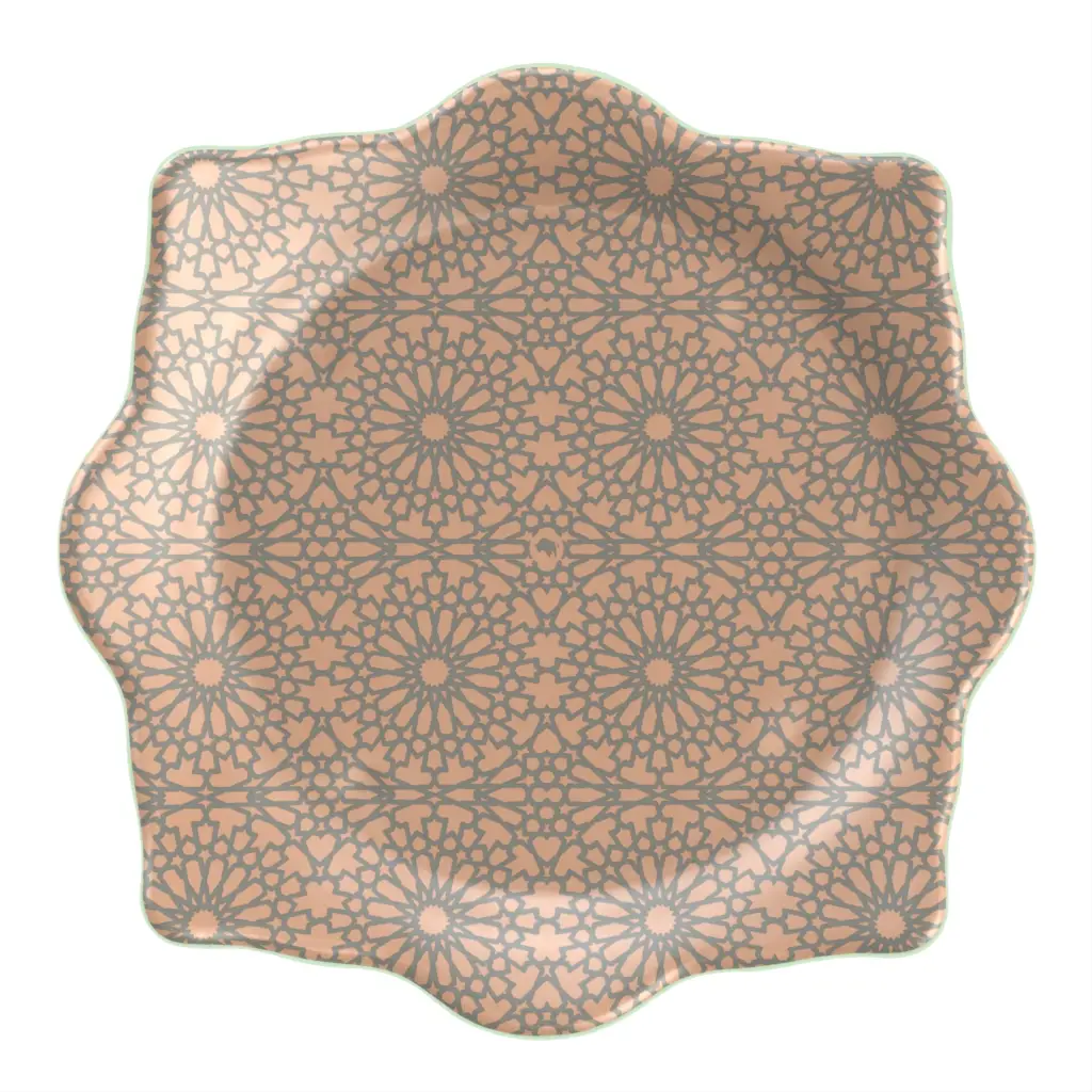 Dinner Plate Charger in Dark Silver Gray - Fine Dining Tableware - 3/4 View