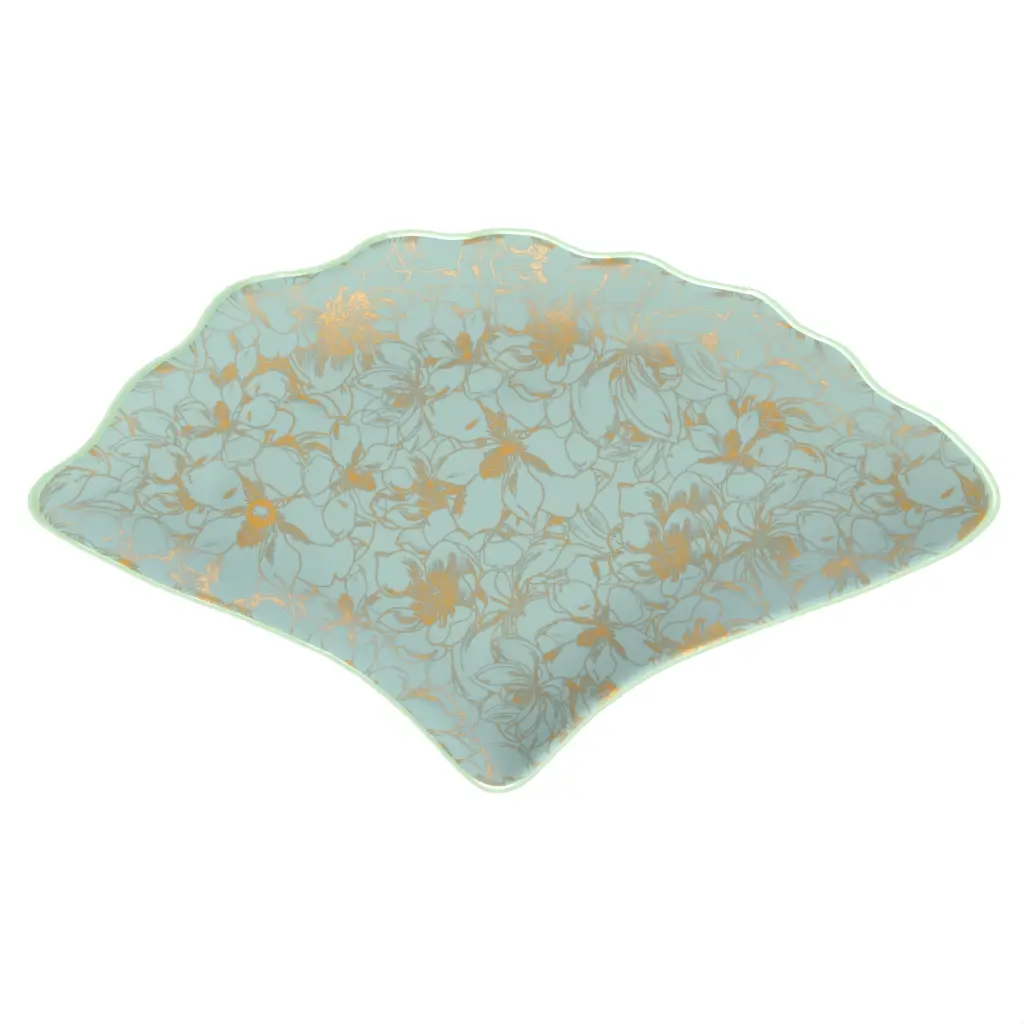 Dinner Plate Charger in Aquamarine - Fine Dining Tableware - 3/4 View