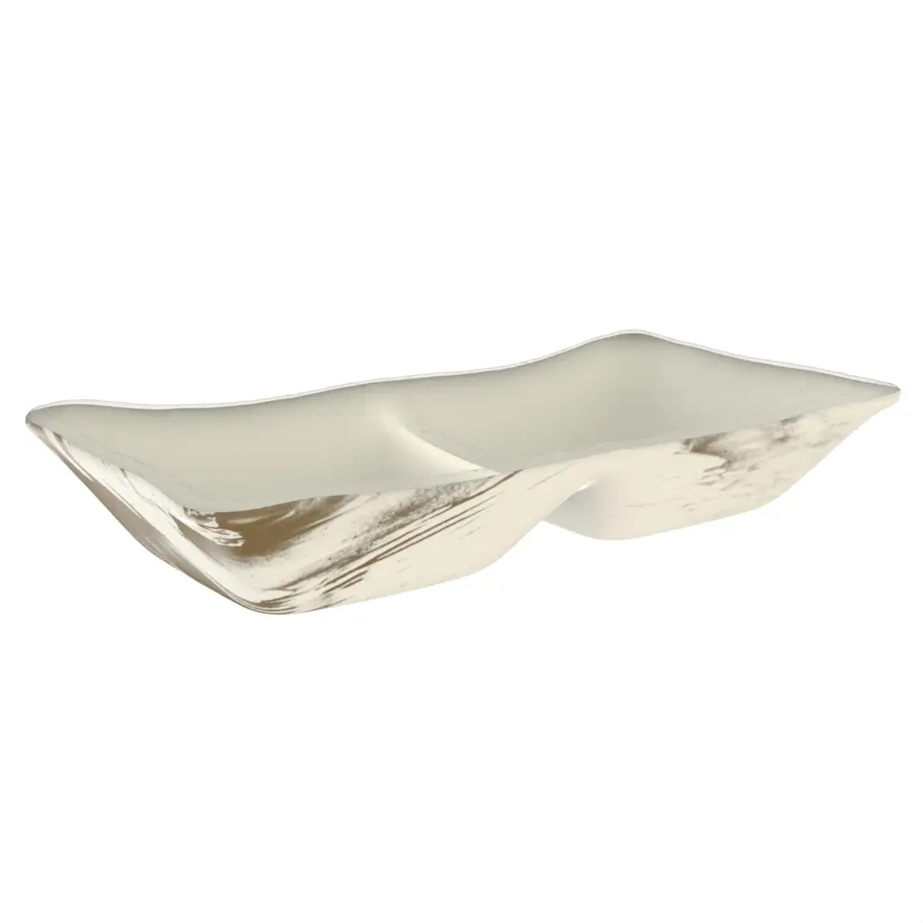 Divided Dish in Birch White - Serving Dishes - 3/4 View
