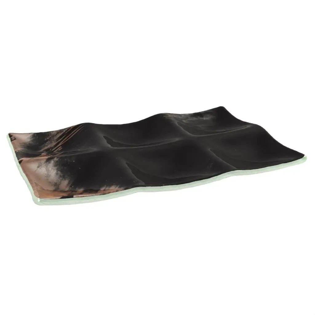 Divided Dish in Black - Serving Dishes - 3/4 View