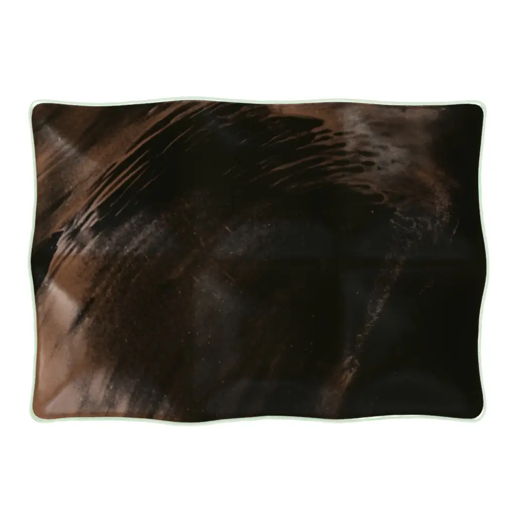 Divided Serving Platter in Black - Serving Dishes - 3/4 View