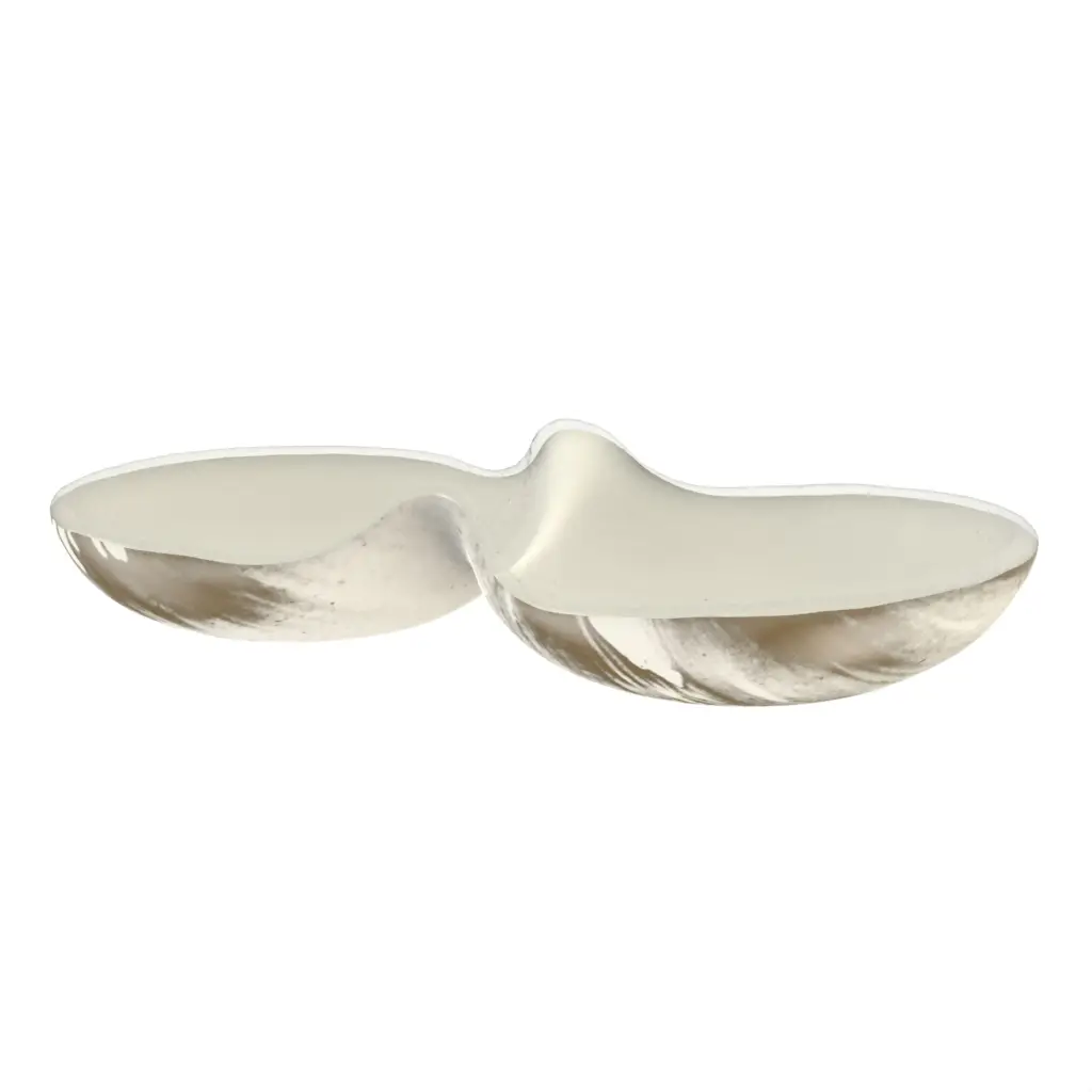 Double Dish Nut Bowl in Birch White - Snacks Serveware - 3/4 View