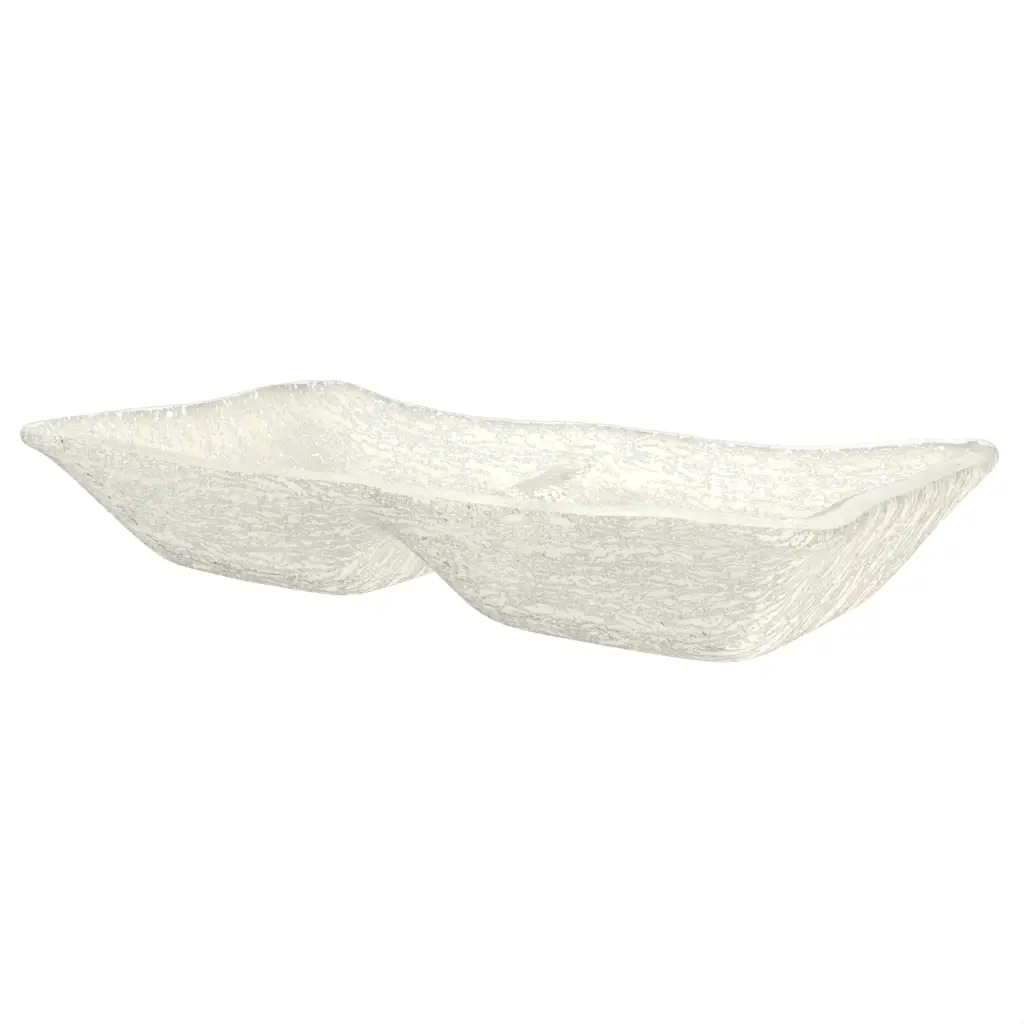 Double Nut Bowl in Birch White - Snacks Serveware - 3/4 View