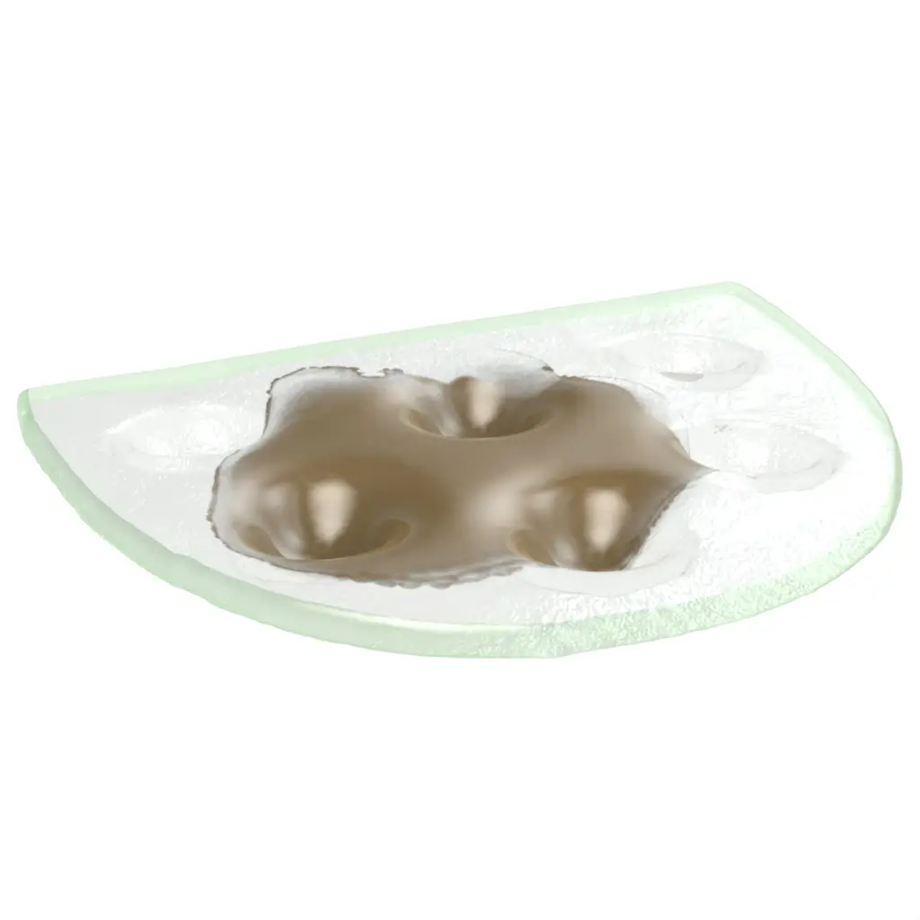 Escargot Serving Dish in Olive Gray - Specialty Dinnerware - 3/4 View