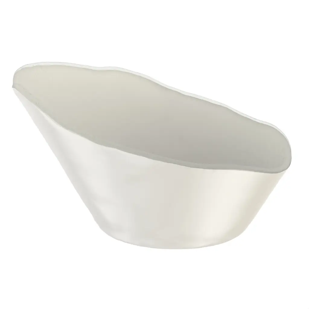 Extra Large Bowl in Lily White - Slanted Bowls and Plates - 3/4 View