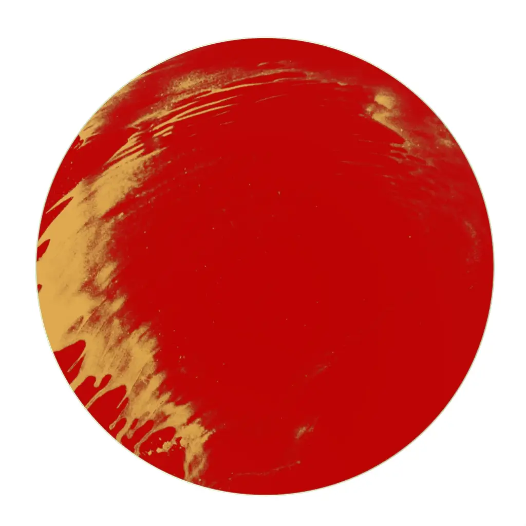 Extra Large Lazy Susan in Chinese Red - Fine Dining Tableware - 3/4 View