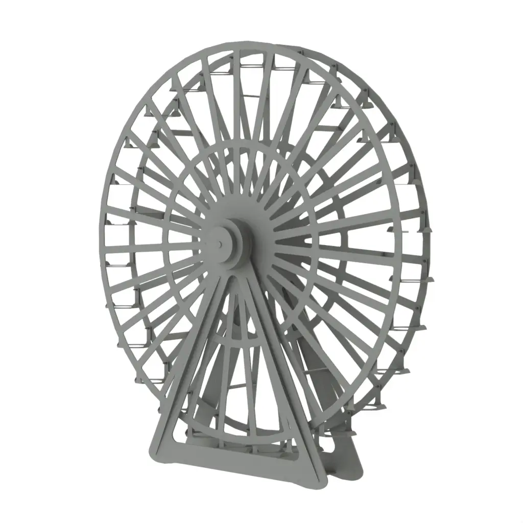 Ferris Wheel Cake Stand in Grey - Cake Stands - 3/4 View