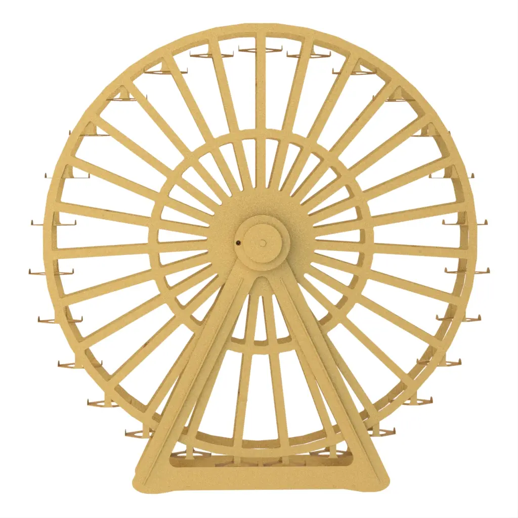 Ferris Wheel Dessert Stand in Gold - Cake Stands - 3/4 View