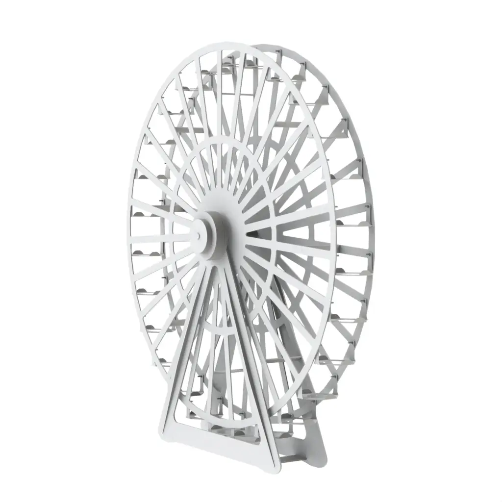 Ferris Wheel Dessert Stand in White - Cake Stands - 3/4 View