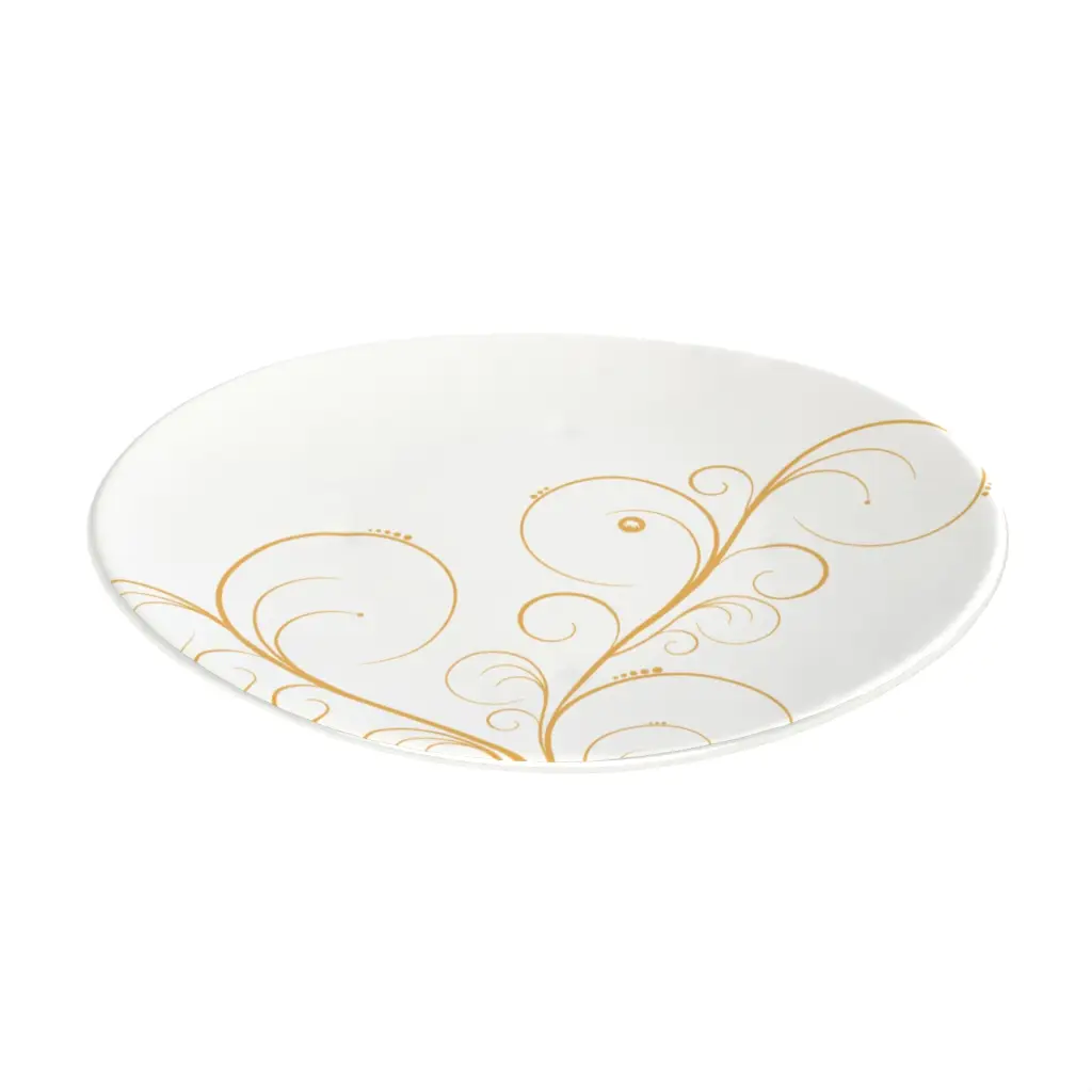 Floral Dessert Plate in Milk White - Restaurant Plates - 3/4 View