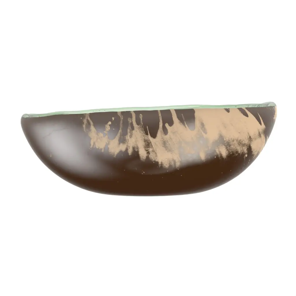 Food Display Bowl in Golden Brown - Buffet Serveware - 3/4 View