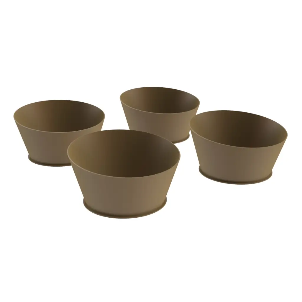 Food Display Risers in Brown - Buffet Risers Stands - 3/4 View