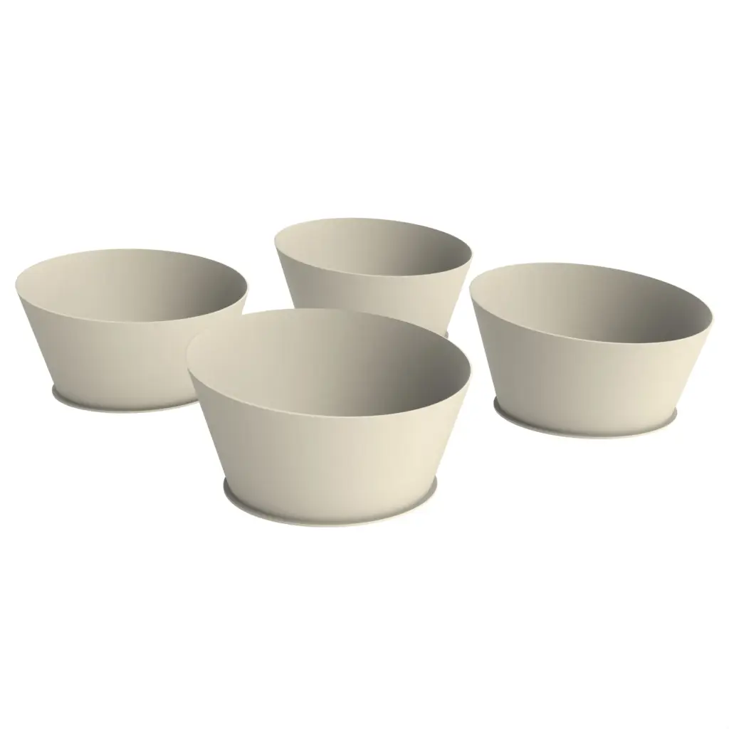 Food Display Risers in Cream - Buffet Risers Stands - 3/4 View