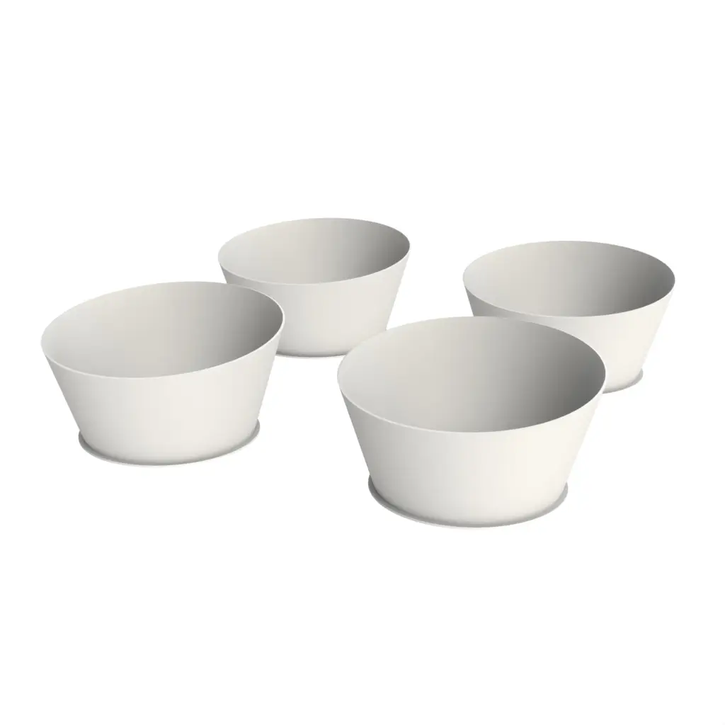 Food Display Risers In White - Buffet Risers Stands - 3/4 View