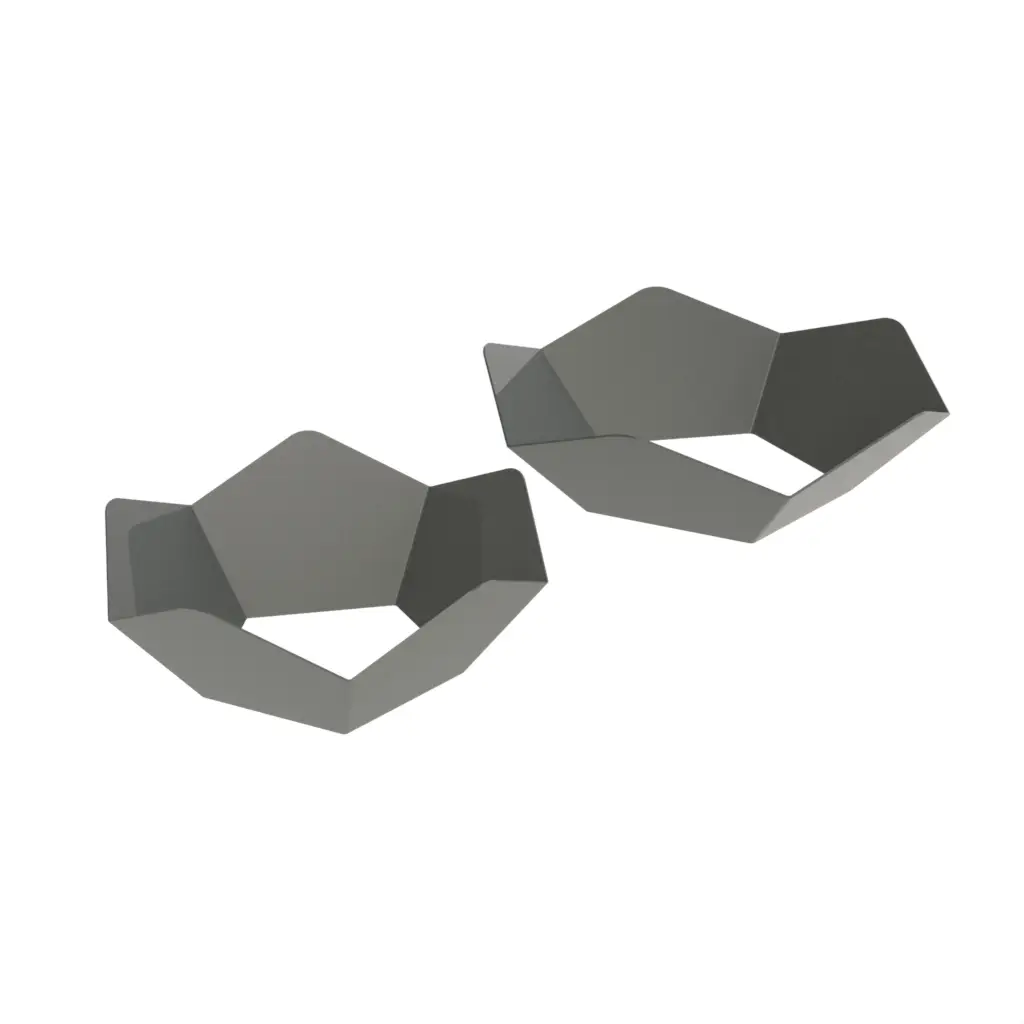 Food Display Risers in Grey - Buffet Risers Stands - 3/4 View