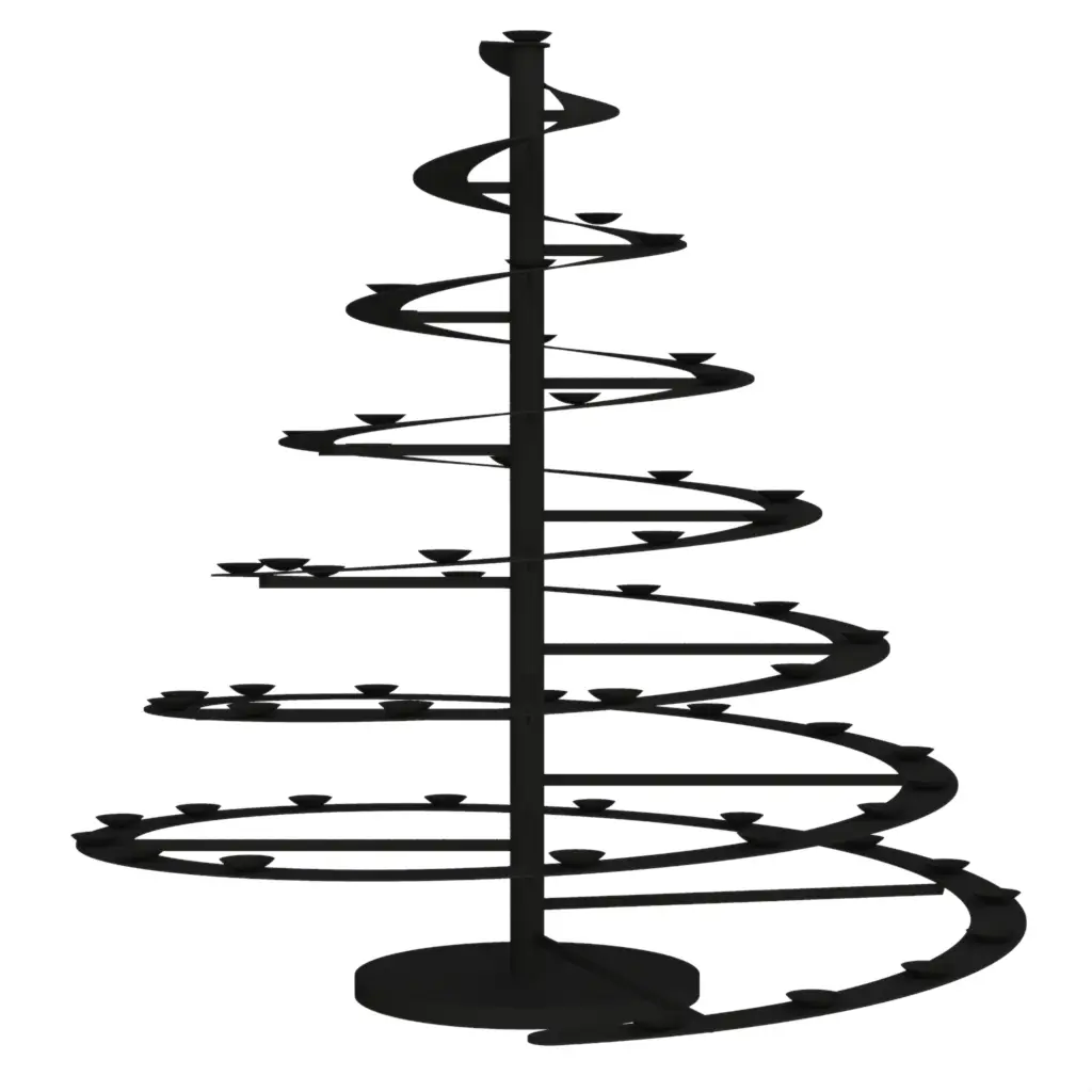 Food Display Stand in Black - Buffet Risers Stands - 3/4 View