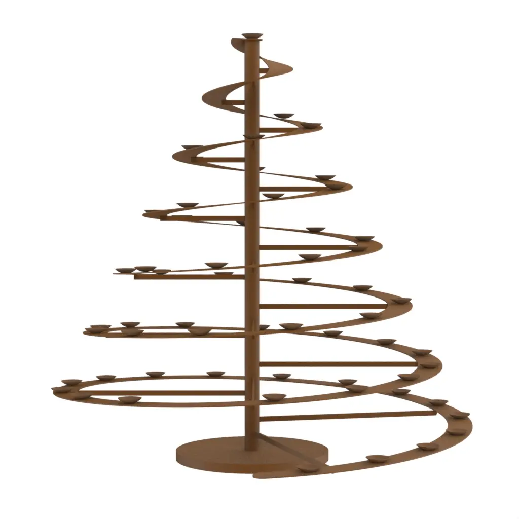 Food Display Stand in Brown - Buffet Risers Stands - 3/4 View