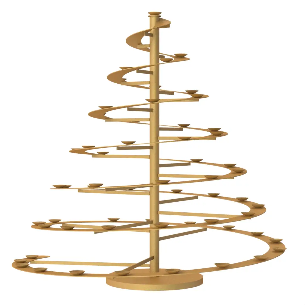 Food Display Stand in Gold - Buffet Risers Stands - 3/4 View