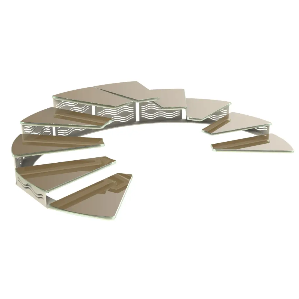 Food Display Stand in Olive Gray - Buffet Risers Stands - 3/4 View