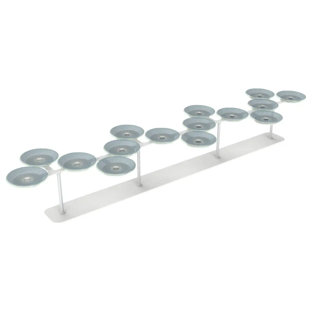Food Display Stand in Light Blue - Buffet Risers Stands - 3/4 View