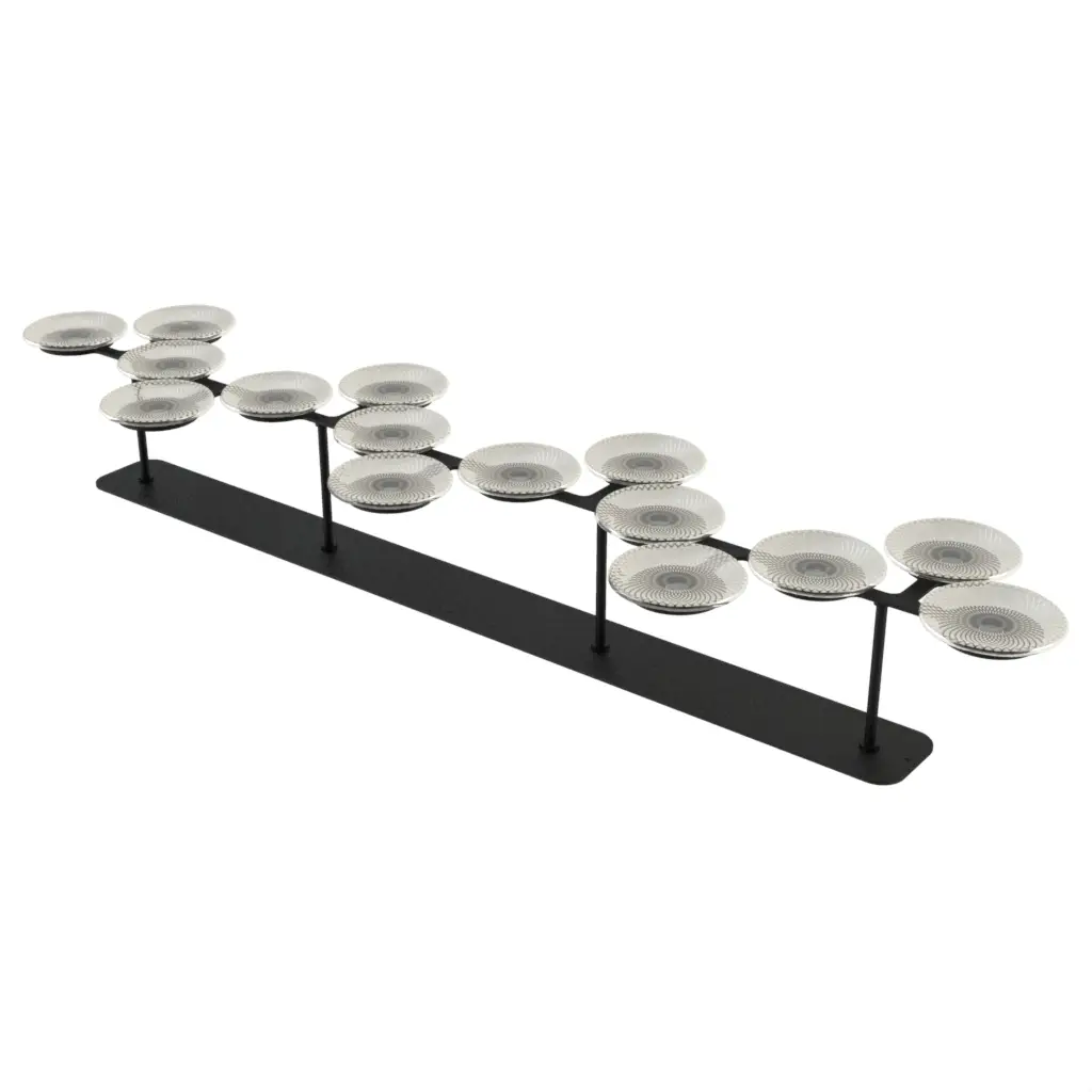 Food Display Stand in Birch White - Buffet Risers Stands - 3/4 View