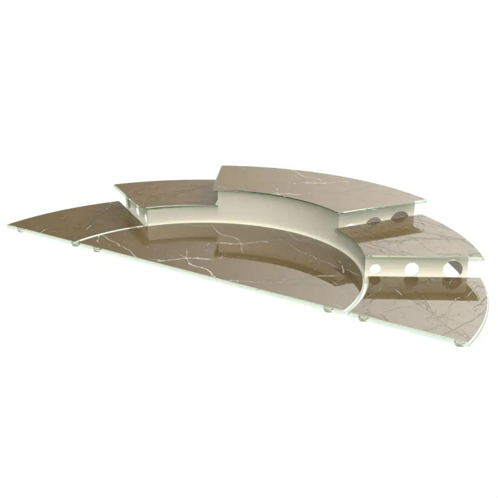 Food Display Stand in Olive Gray - Buffet Risers Stands - 3/4 View