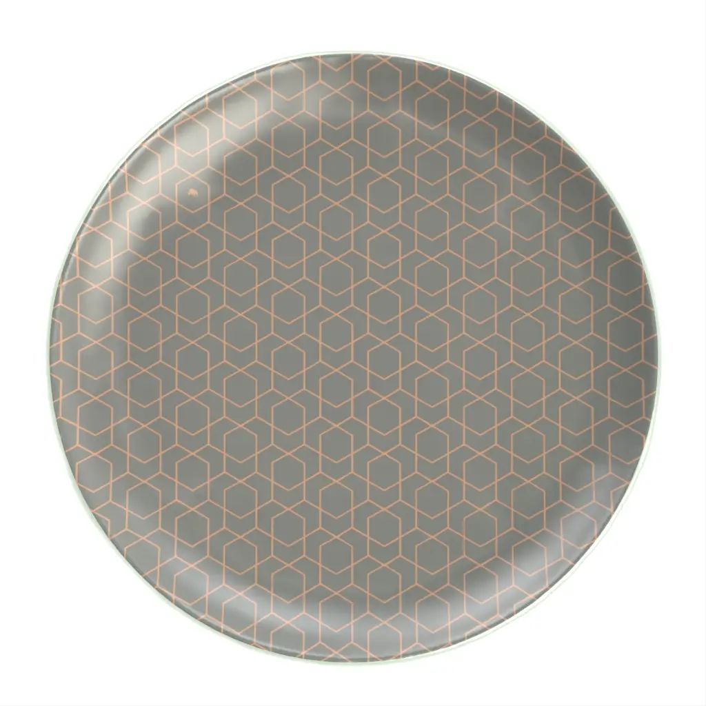 Food Display Tray in Dark Silver Gray - Buffet Serveware - 3/4 View