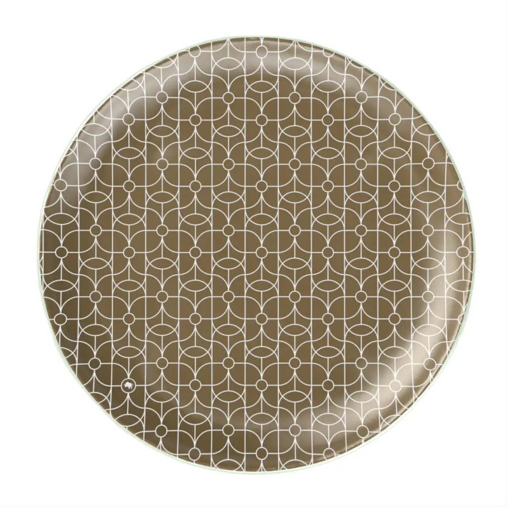 Food Display Tray in Olive Gray - Buffet Serveware - 3/4 View