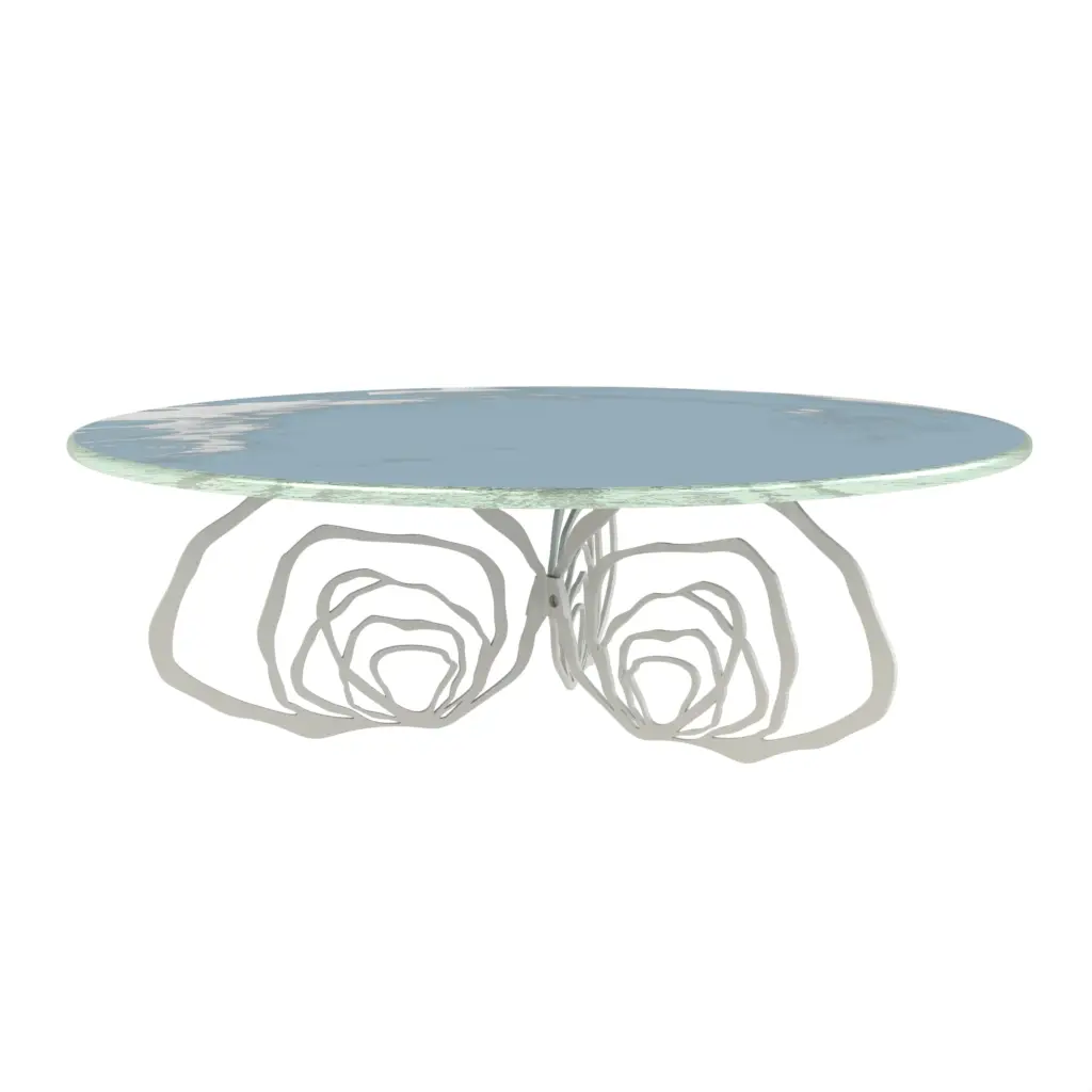 Footed Cake Stand in Light Blue - Cake Stands - 3/4 View