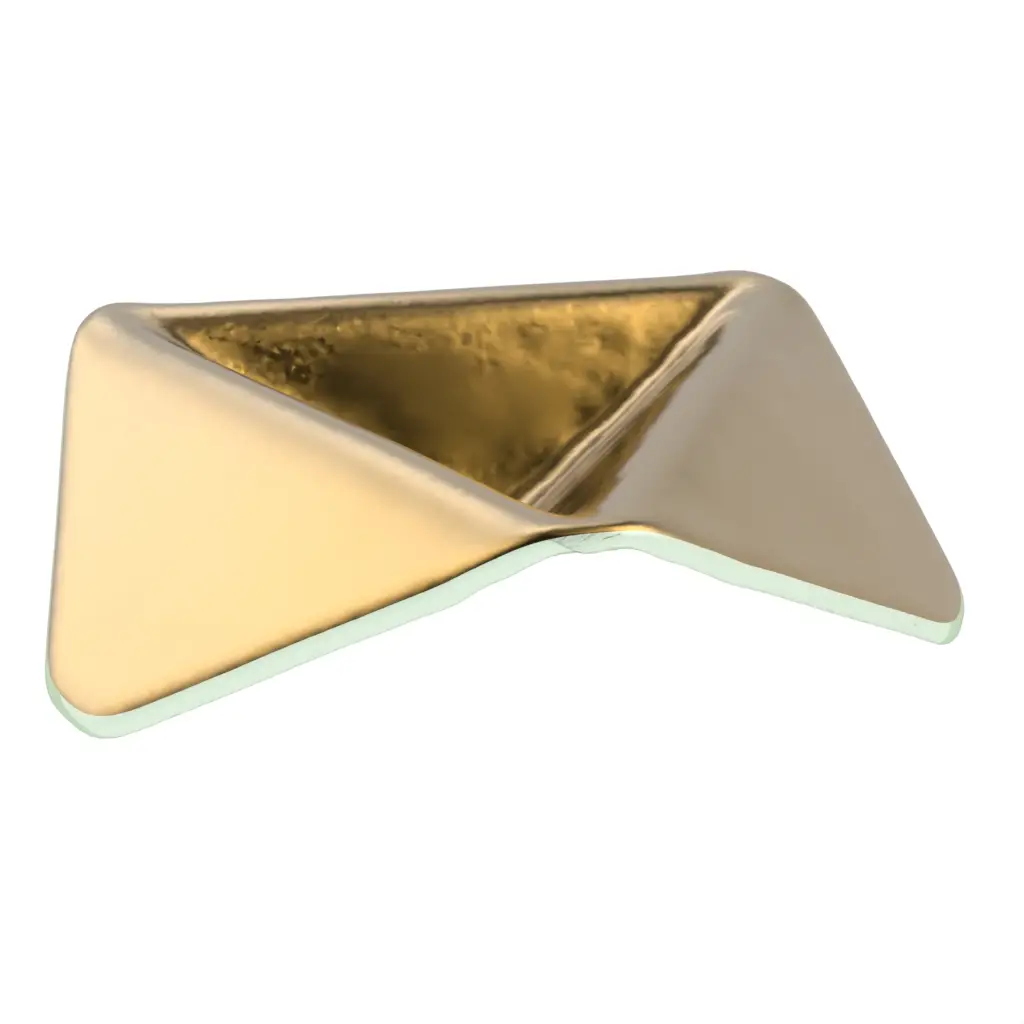 Footed Dessert Bowl in Pure Gold - Restaurant Bowls - 3/4 View