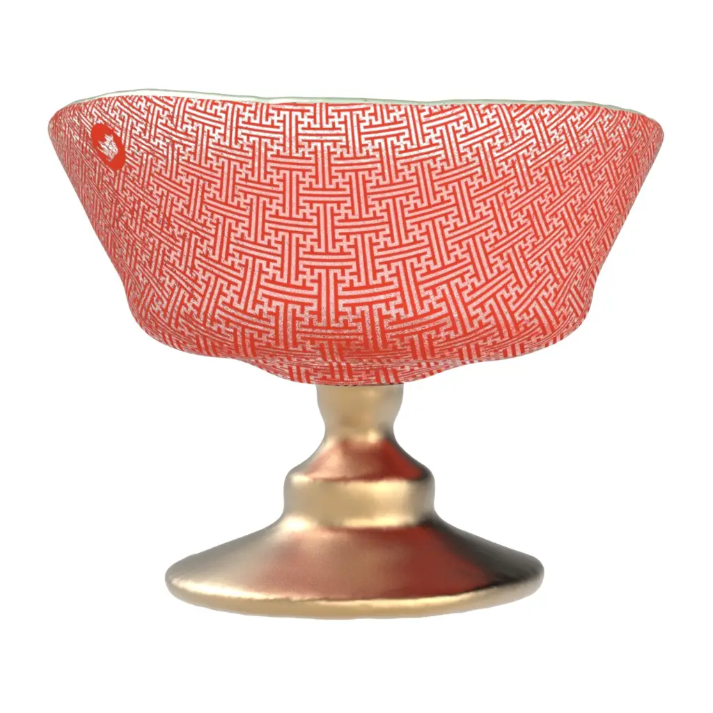 Footed Dessert Bowl in Fiesta Red - Restaurant Bowls - 3/4 View