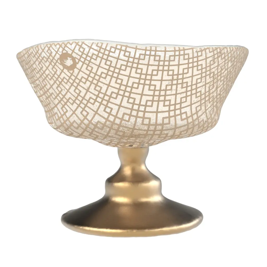 Footed Dessert Bowl in Almond Beige - Restaurant Bowls - 3/4 View