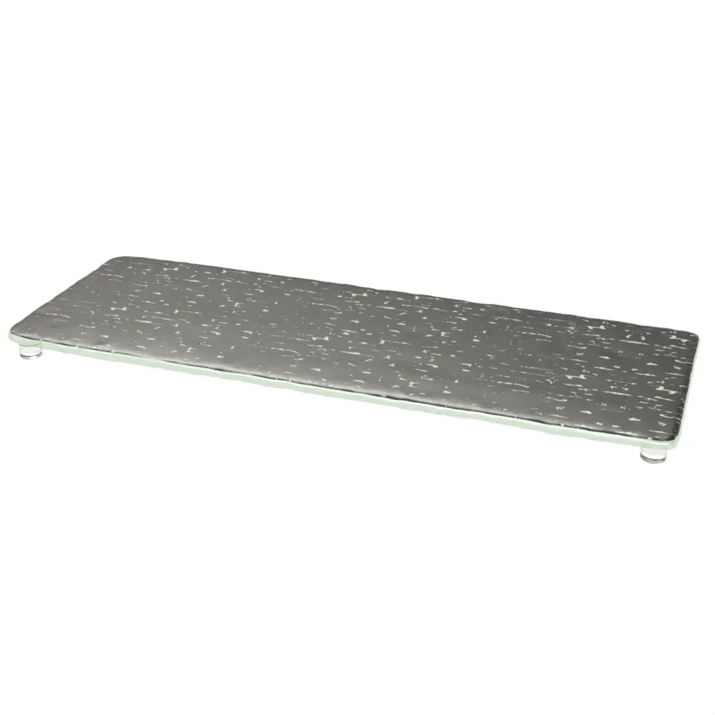 Footed Serving Board in Dark Gray - Serving Dishes - 3/4 View