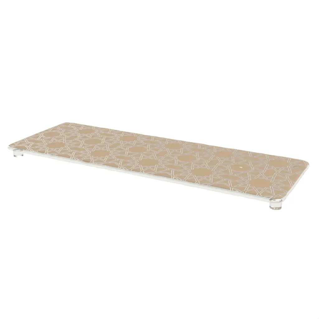Footed Serving Board in Almond Beige - Serving Dishes - 3/4 View