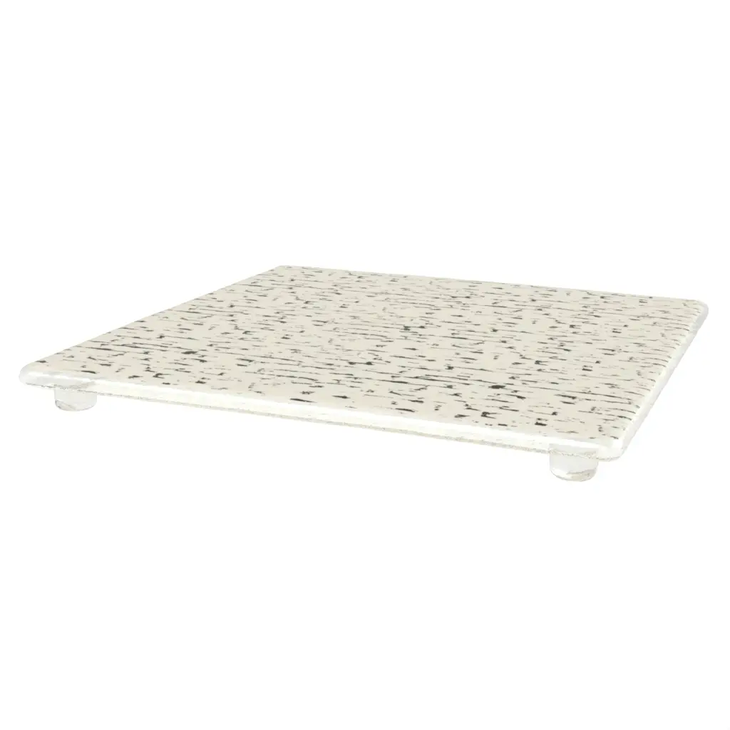 Footed Serving Board in Birch White - Serving Dishes - 3/4 View