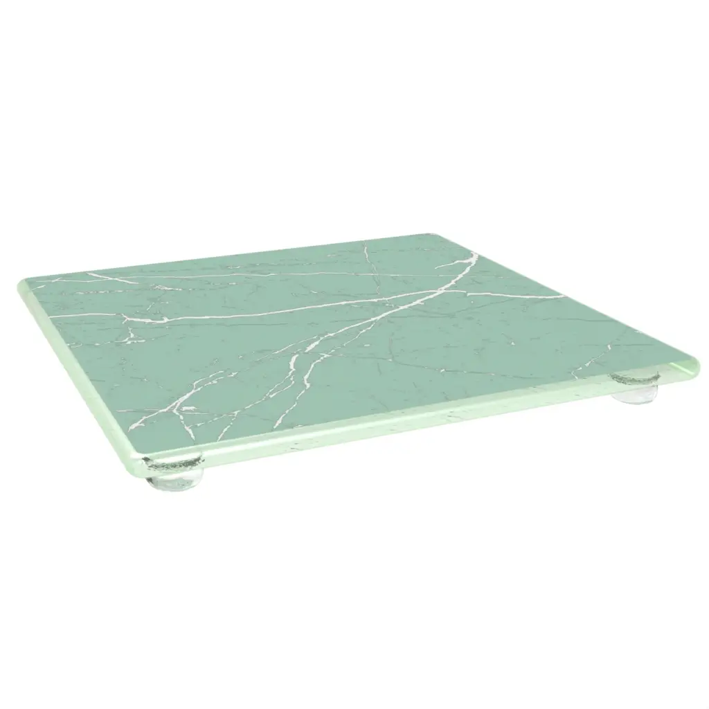 Footed Serving Board in Teal Turquoise - Serving Dishes - 3/4 View