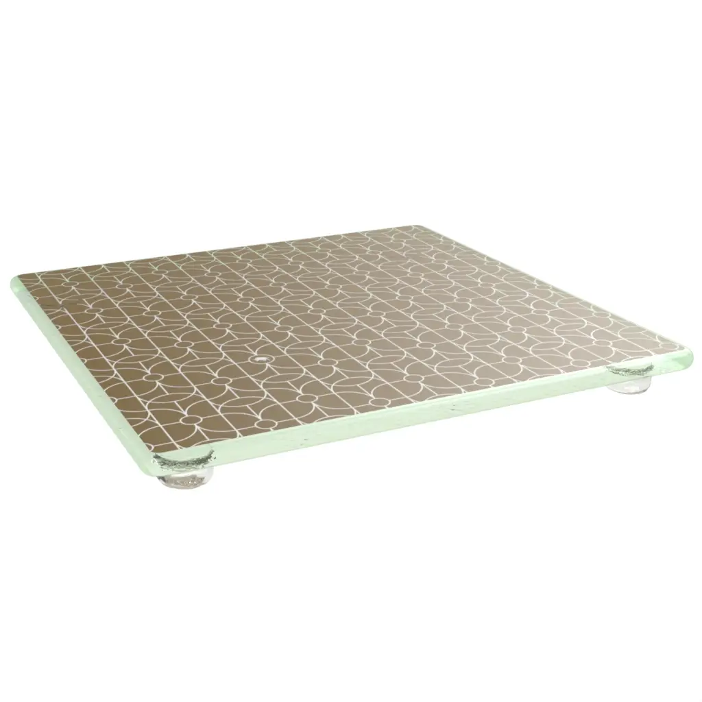 Footed Serving Board in Olive Gray - Serving Dishes - 3/4 View