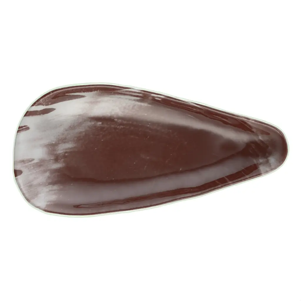 Glass Appetizer Plate in Cognac Brown - Side Plates - 3/4 View