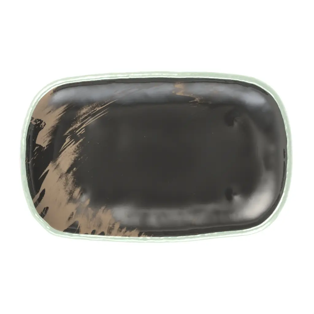Glass Appetizer Plate in Dark Gray - Side Plates - 3/4 View