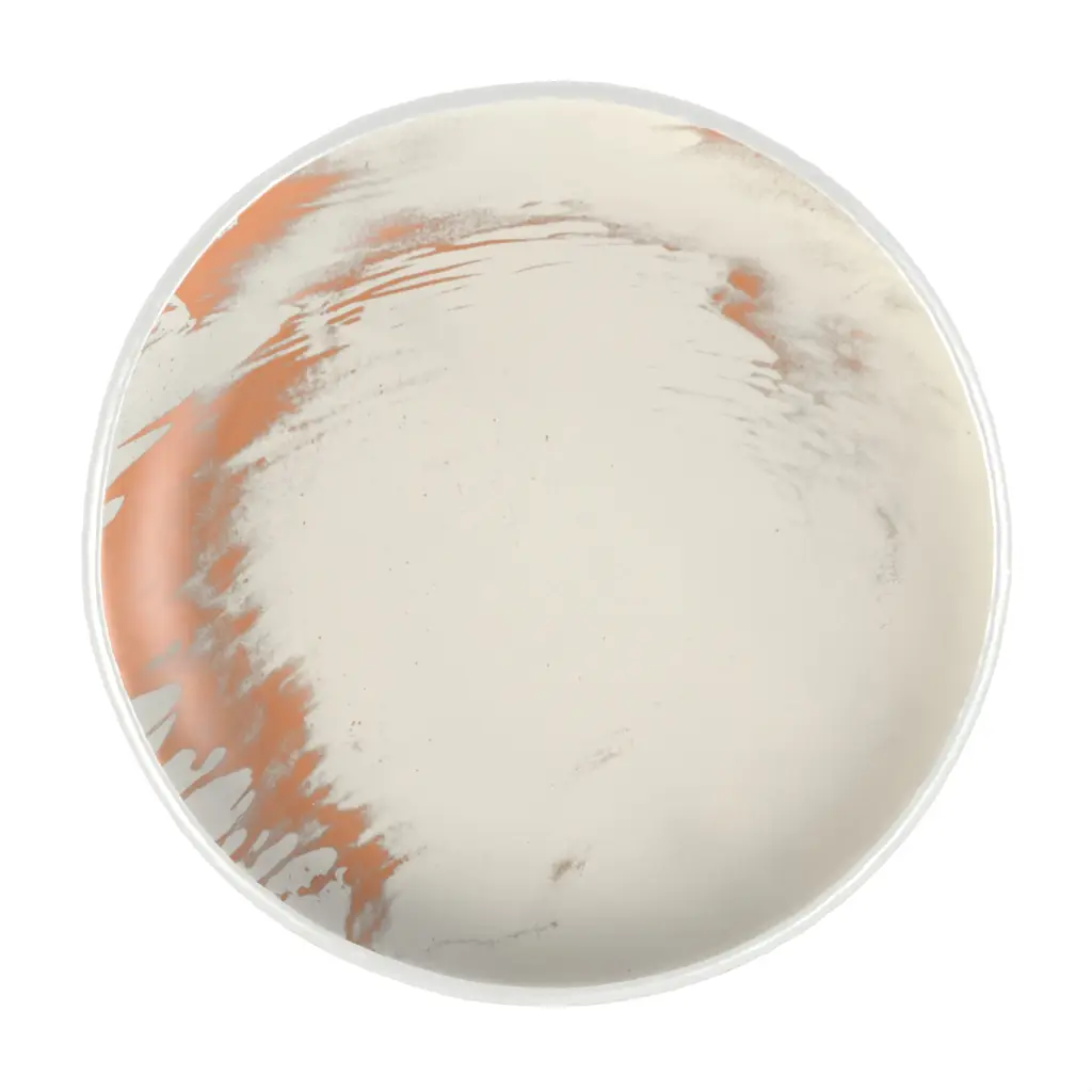 Glass Bread Plate in Birch White - Bread & Butter - 3/4 View