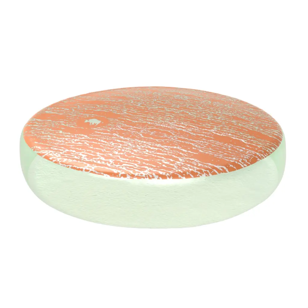 Glass Butter Pat in Caramel Copper - Bread & Butter - 3/4 View