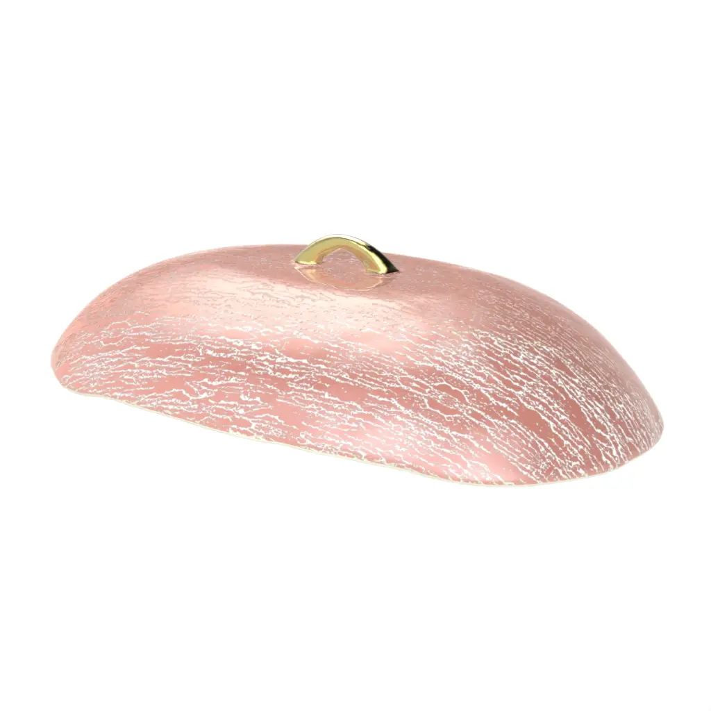 Glass Cake Cloche in Light Salmon Pink - Cake Stands - 3/4 View